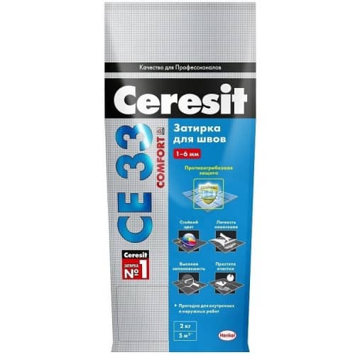 Затирка Ceresit СЕ33 Comfort цементная по низкой цене