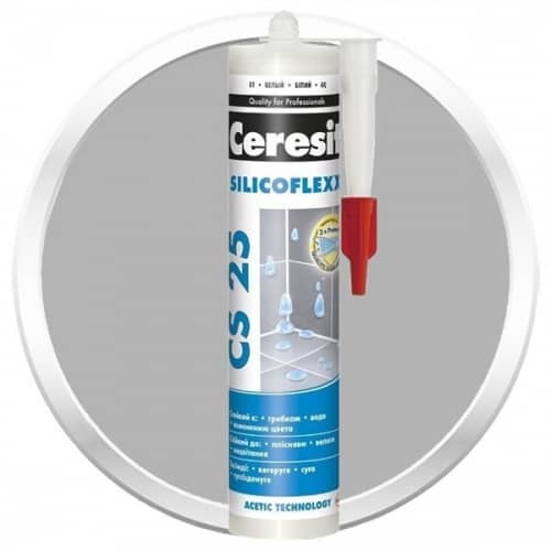 Затирка-герметик Ceresit CS 25 манхеттен силиконовая