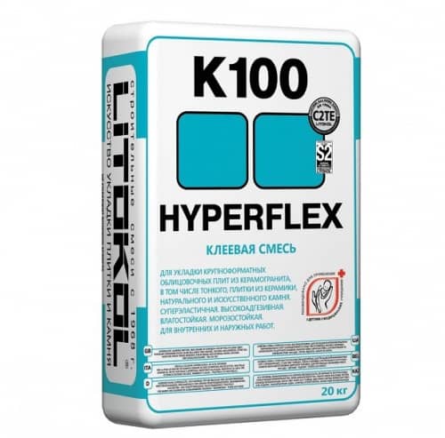 Купить Клей Litokol Hyperflex K100 для плитки 20 кг по низкой цене