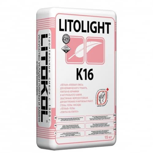 Купить Клей Litokol Litolight K16 для плитки 15 кг по низкой цене