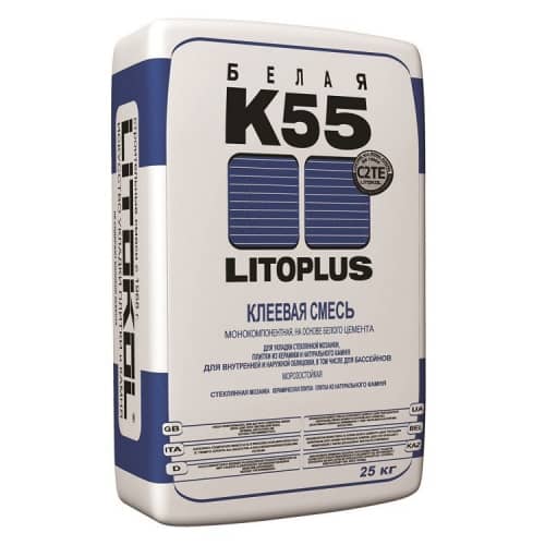Купить Клей Litokol Litoplus K55 для мозаики 25 кг по низкой цене