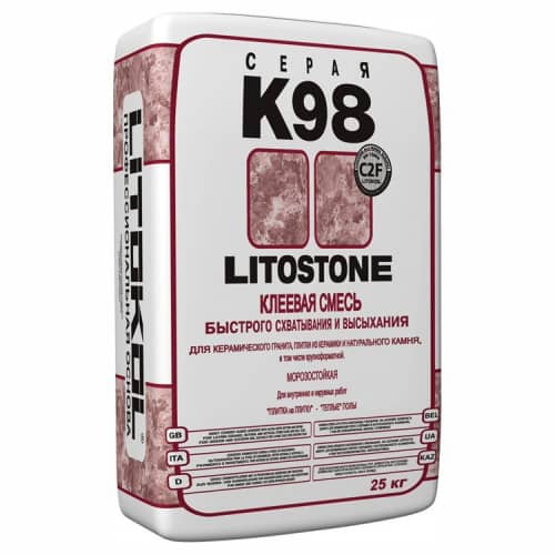 Купить Клей Litokol Litostone K98 для плитки серый 25 кг по низкой цене