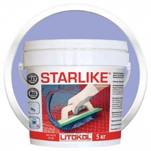 Затирка Litokol Litochrom Starlike C380 Lilla эпоксидная для швов 5 кг