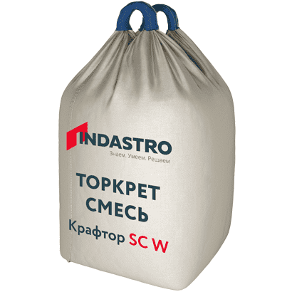 Купить Торкрет смесь Индастро Крафтор SС50 W полимерная фибра 1000 кг по низкой цене