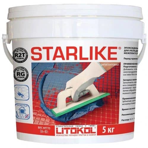 Затирка Litokol Litochrom Starlike C470 Bianco Assoluto эпоксидная для швов 5 кг