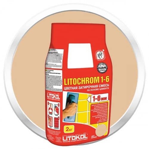 Затирка Litokol Litochrom 1-6 C60 бежевая цементная для швов 2 кг