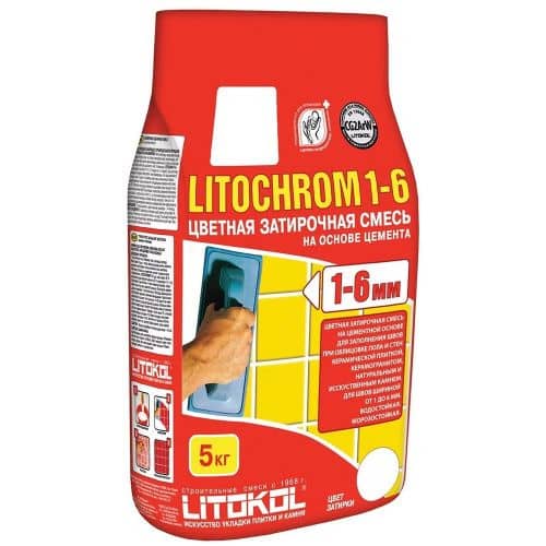 Затирка Litokol Litochrom 1-6 C00 белая цементная для швов 5 кг
