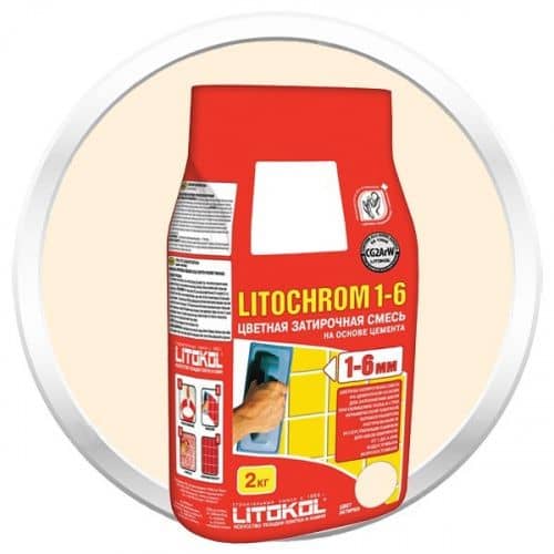 Затирка Litokol Litochrom 1-6 C130 песочная цементная для швов 2 кг