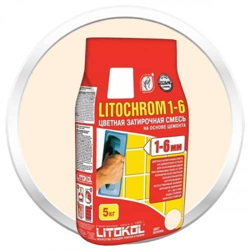 Затирка Litokol Litochrom 1-6 C130 песочная цементная для швов 5 кг