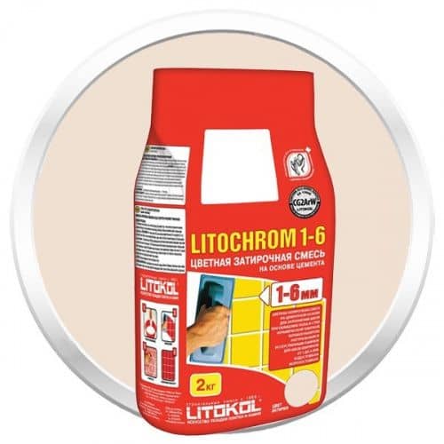 Затирка Litokol Litochrom 1-6 C210 Персик цементная для швов 2 кг