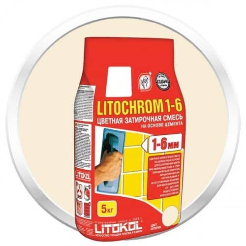 Купить Затирка Litokol Litochrom 1-6 C.50 светло-бежевая цементная для швов 5 кг по низкой цене