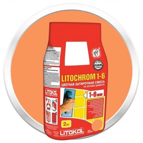 Купить Затирка Litokol Litochrom 1-6 C700 оранжевая цементная для швов 2 кг по низкой цене