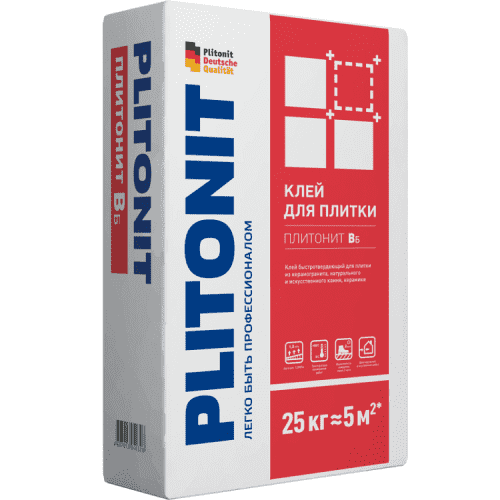 Купить Клей Plitonit В для плитки экспресс быстротвердеющий 25 кг по низкой цене