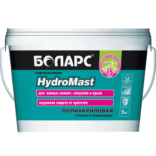 Купить Гидроизоляция Боларс Hydromast полиакриловая 5 кг по низкой цене