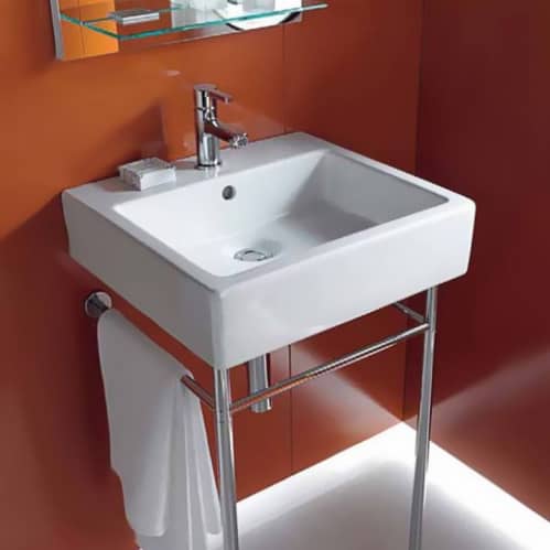 Купить Раковина Duravit Vero, прямоугольная, керамика, белый 0454600000 по низкой цене