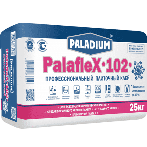 Купить Клей Paladium PalafleX-102 для плитки зима профессиональный 25 кг по низкой цене