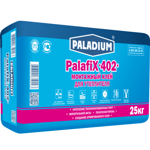 Купить Клей Paladium PalafiX-402 монтажный для утеплителя 25 кг по низкой цене