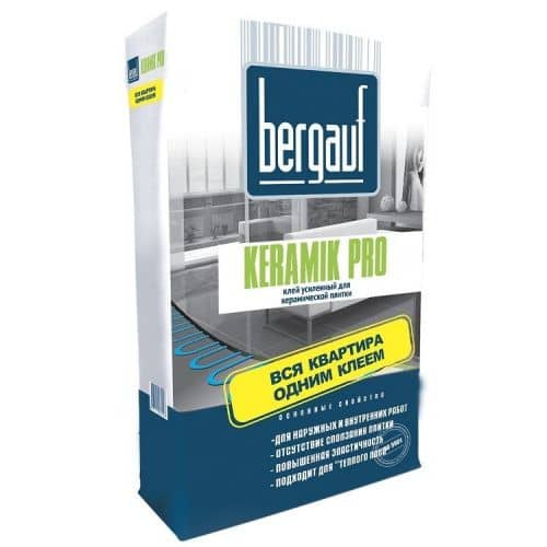 Купить Клей Bergauf Keramik Pro для плитки усиленный 25 кг по низкой цене