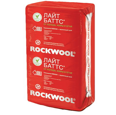 Купить Вата Rockwool Лайт Баттс базальтовая 5 плит в упаковке 1000х600х100 мм по низкой цене