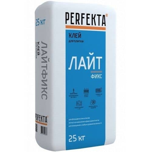 Купить Клей Perfekta Лайтфикс для плитки 25 кг по низкой цене