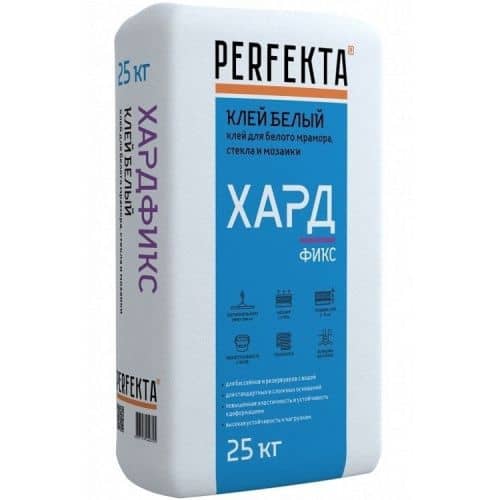 Купить Клей Perfekta Хардфикс для плитки белый 25 кг по низкой цене