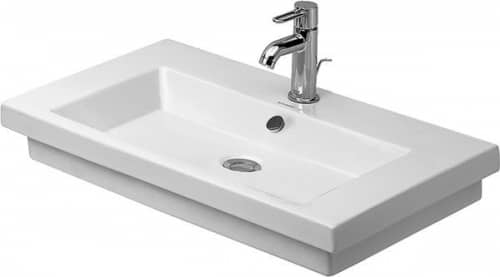 Купить Раковина Duravit 2 ND Floor подвесная, прямоугольная, керамика, белый 0491700000 по низкой цене