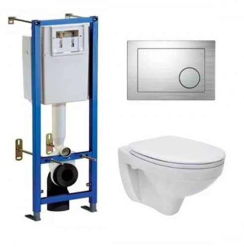 Купить Комплект CERSANIT DELFI c lift инсталляцией BLACK и подвесным унитазом Leon по низкой цене