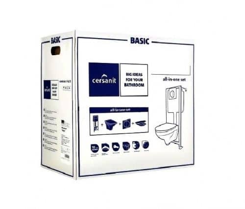 Купить Комплект CERSANIT DELFI c lift инсталляцией BLACK и подвесным унитазом Leon по низкой цене