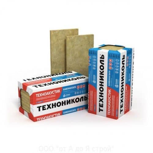 Купить Вата Технониколь Техноакустик базальтовая 1200х600х100 мм 6 плит в упаковке по низкой цене
