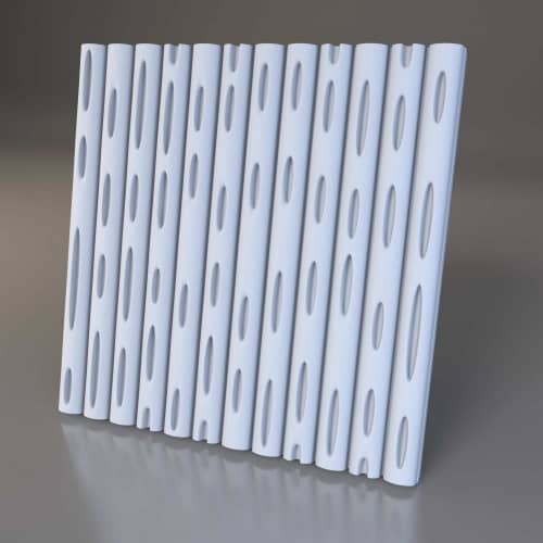 3D панель стеновая Relieffo Bamboo 040 из пенополиуретана 600x600x30 мм