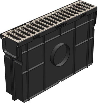 Купить Пескоуловитель Gidrolica Light ПУ 10.11 5.32 для пластиковых лотков стальная решетка по низкой цене