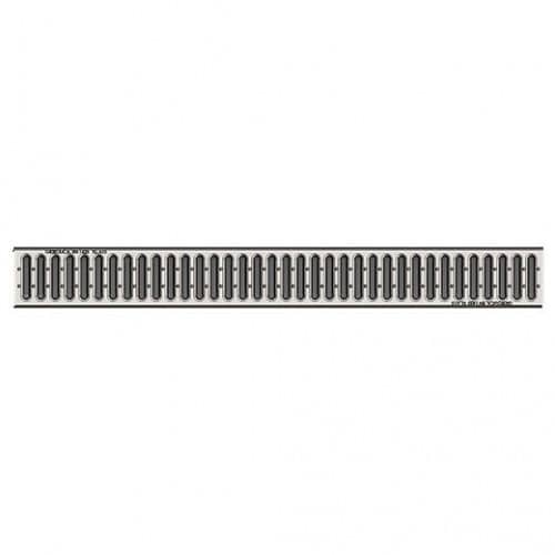 Купить Лоток Gidrolica Light 0806 водоотводный пластиковый со стальной решеткой класса A по низкой цене