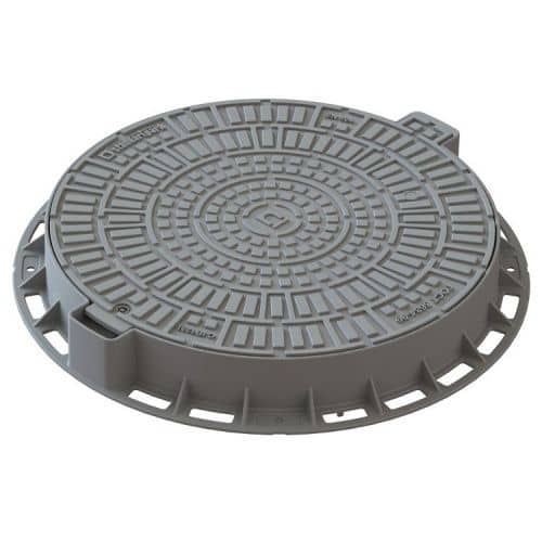 Купить Люк Standartpark Лого Л-60.80.10-ПП садовый пластиковый серый по низкой цене