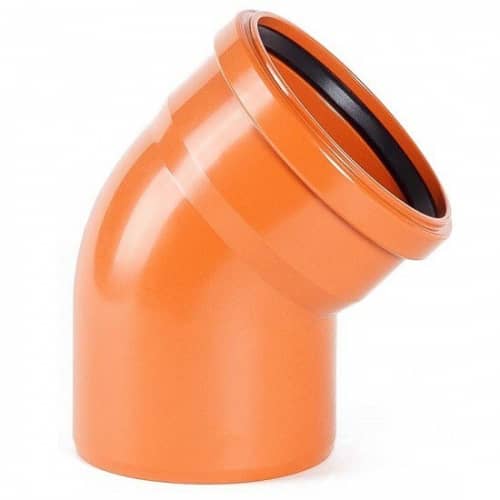 Купить Отвод Pestan канализационный ПВХ 400 мм 45 градусов по низкой цене