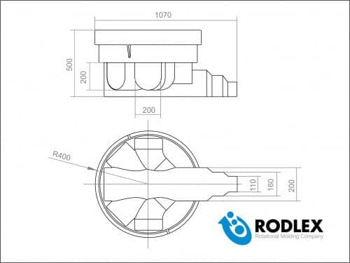 Купить Колодец Rodlex R2-500/800 распределительный без крышки по низкой цене