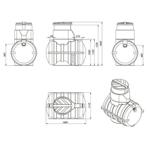 Купить Септик Дачный зеленый по низкой цене