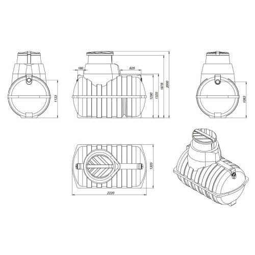Купить Септик Загородный зеленый по низкой цене
