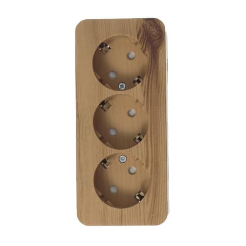 Купить Розетка тройная Schneider Electric Бланка с заземлением ясень по низкой цене