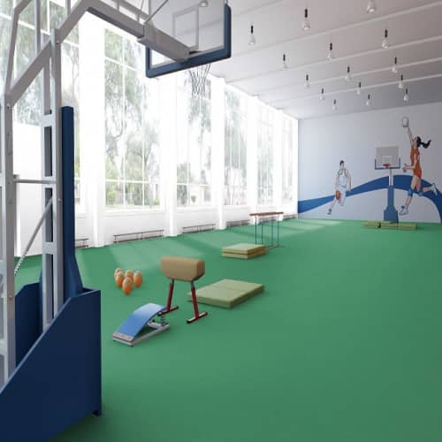 Купить Линолеум Tarkett Omnisports Excel Forest Green спортивный 2x20,5 м по низкой цене