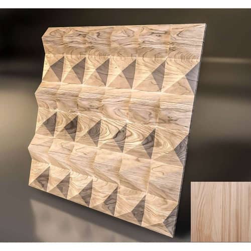 3D панель стеновая Relieffo Barrier (Ясень) Д023Я 600х600х30 мм