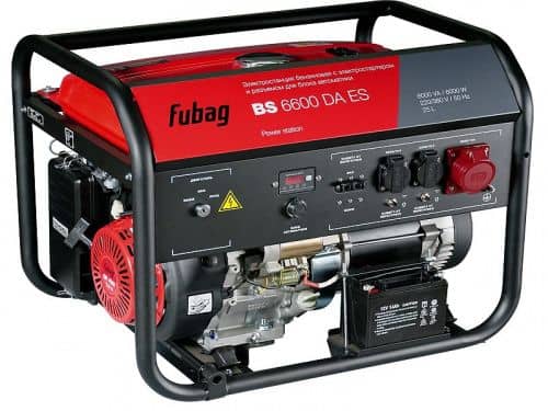 Купить Генератор FUBAG BS 6600 DA ES 838758 бензиновый, бак 25 л по низкой цене
