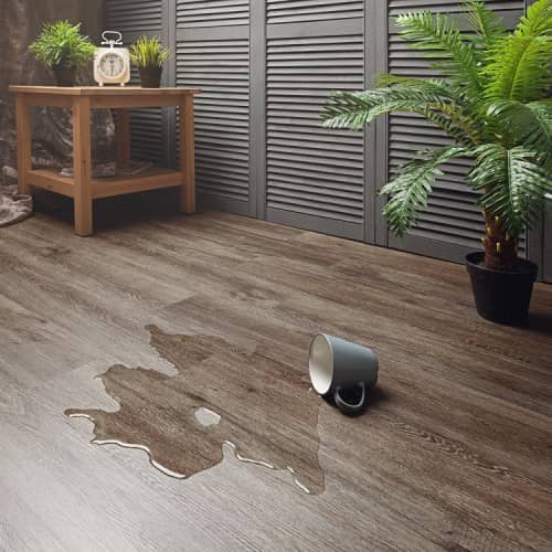 Купить Плитка Aquafloor Classic Glue AF5517 Дуб лаундж темный кварц-виниловая 1219,2х177,8х2 мм по низкой цене