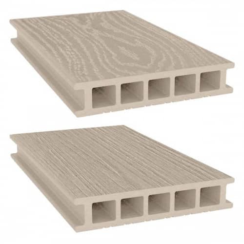 Купить Доска Savewood Fagus террасная двухсторонняя бежевая 4000х144х28 мм по низкой цене
