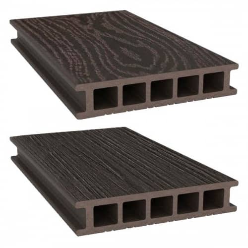 Купить Доска Savewood Fagus террасная двухсторонняя темно-коричневая 6000х144х28 мм по низкой цене