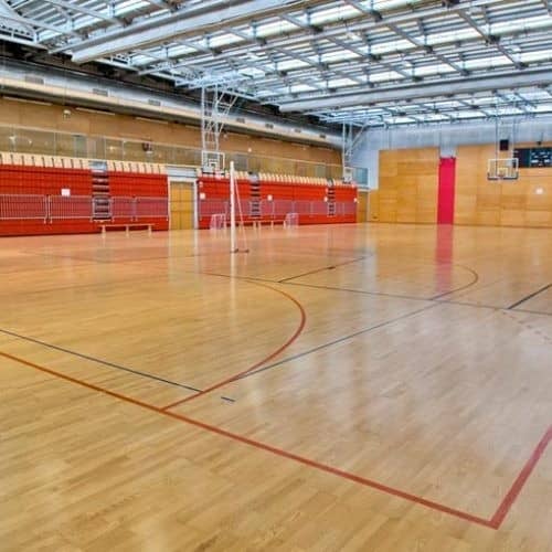 Купить Паркетная доска Grabo Sport JumpAir Basic Ясень трехполосная лак 2550х190х18 мм по низкой цене