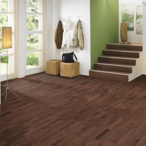 Купить Паркетная доска Tarkett Samba Ясень Кокуа Браш трехполосная брашированная лак по низкой цене