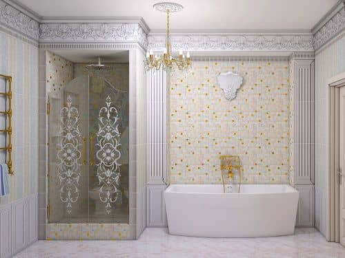 Панель ПВХ Мелон пласт Мозаика микс оранжевый 0.955х0.48 м