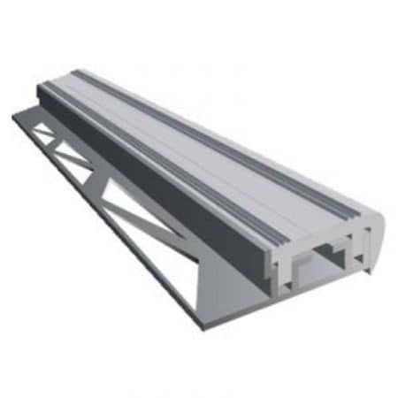 Купить Профиль Евроступень Z противоскользящий алюминиевый Серый 35х12x2500 мм по низкой цене