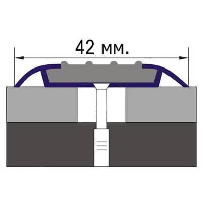 Купить Профиль Евроступень АН-42 противоскользящий алюминиевый черный 42х2500 мм по низкой цене