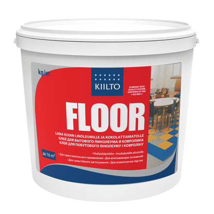 Купить Клей Kiilto Floor для бытового линолеума и ковролина 18 кг по низкой цене